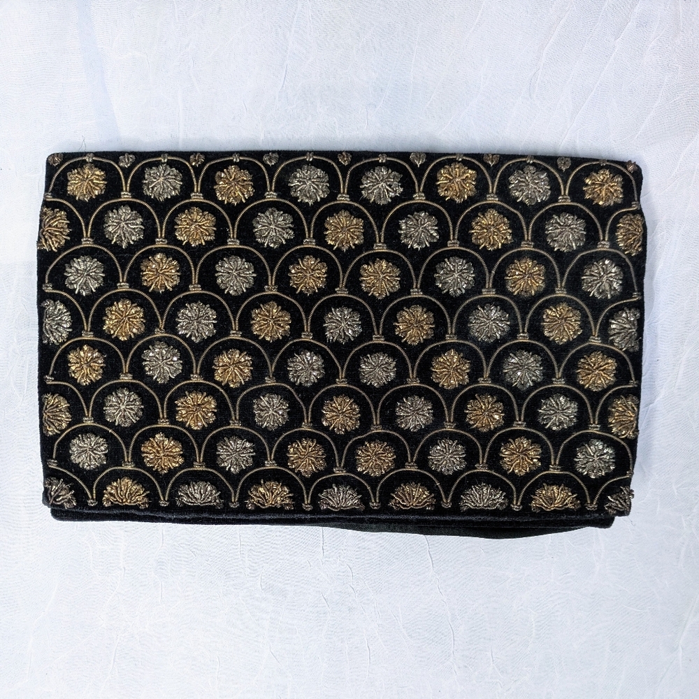 Vintage Black and Gold Clutch/Wallet